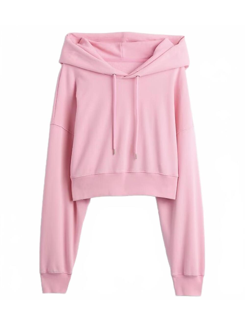 Gap French Terry Oversized Crop Hoodie May Pink NWT XL